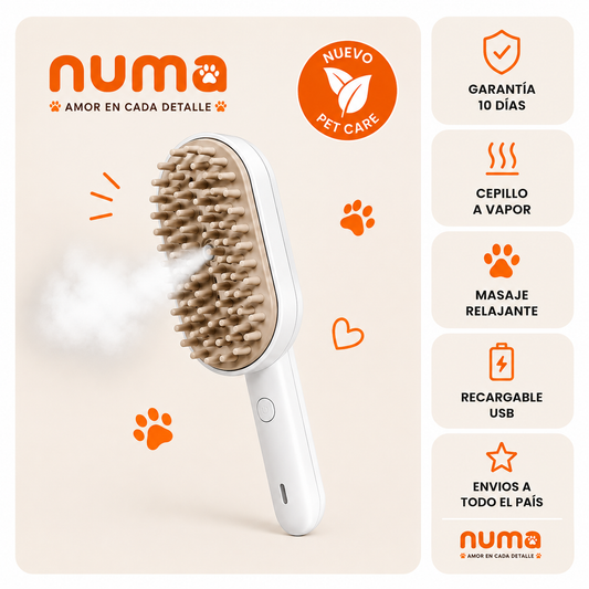 Cepillo a Vapor 3 en 1 para Mascotas NUMA™ | MENOS NUDOS. MENOS PELOS SUELTOS. MÁS MIMOS. 🐾