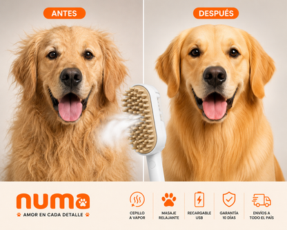 Cepillo a Vapor 3 en 1 para Mascotas NUMA™ | MENOS NUDOS. MENOS PELOS SUELTOS. MÁS MIMOS. 🐾